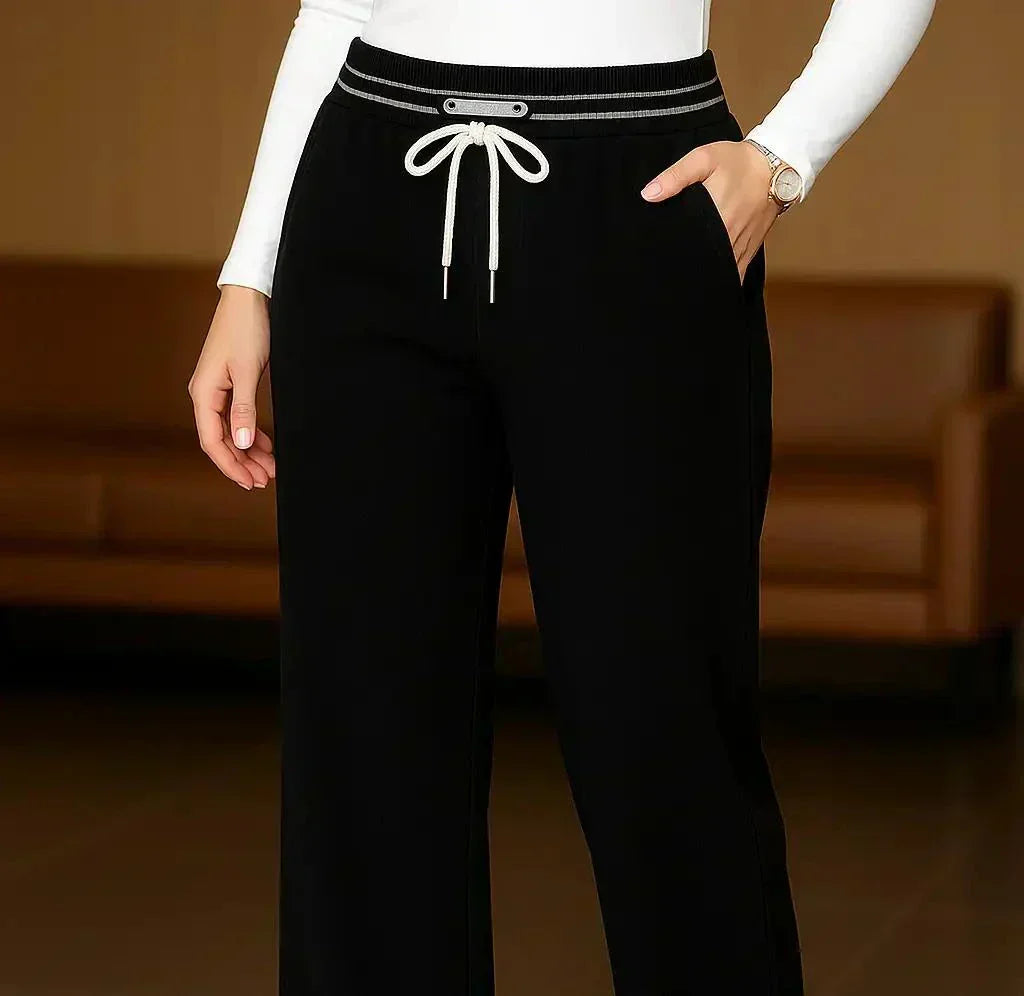 [Llevá 3, ¡Pagá Solo 2!] Kit de 3 Pantalones Femeninos Olina de Terciopelo (66% Rayón, 29% Nailon, 5% Elastano)